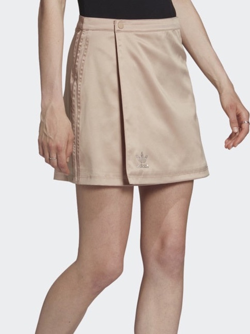 Adidas 2000 Wrap Skirt Light Pink Nude Rhinestone Logo Y2K Classic Preppy Doll